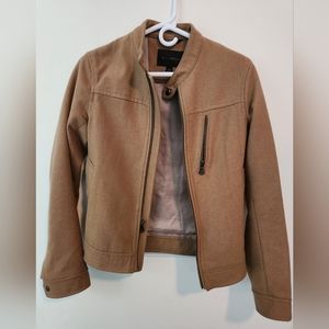 BANANA REPUBLIC men's tan bomber jacket extra small.